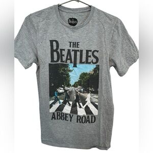 Retro The Beatles Abbey Road Men’s S Gray T-Shirt Apple Rock MINTY